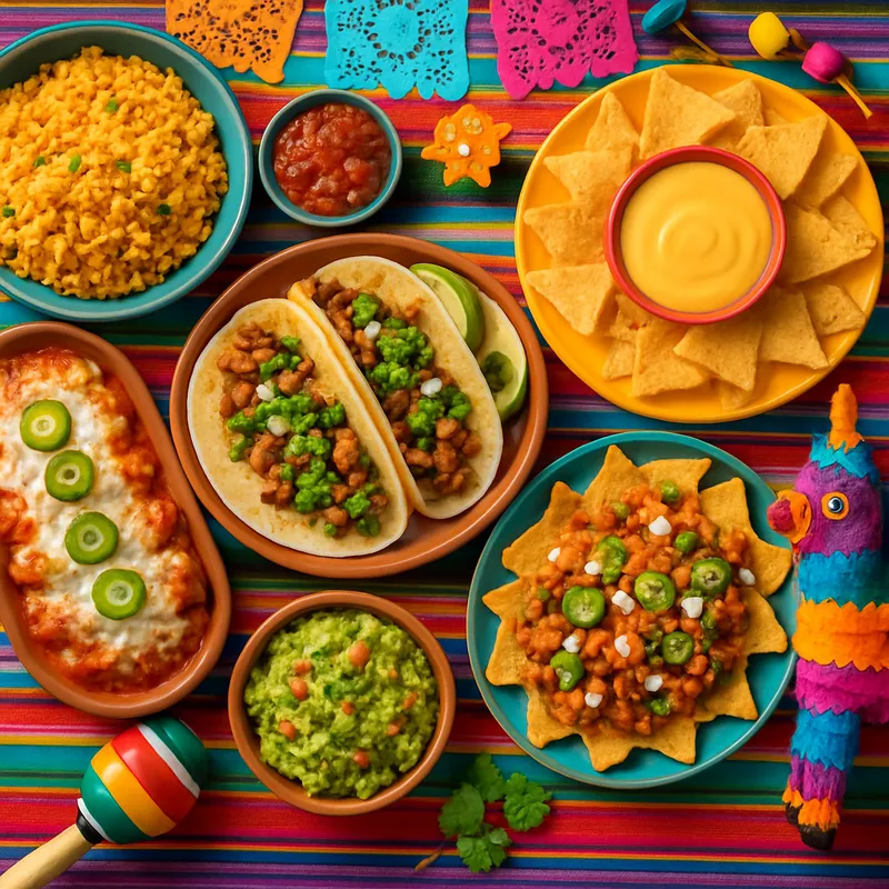 Mexikanisches Geburtstagsparty-Buffet