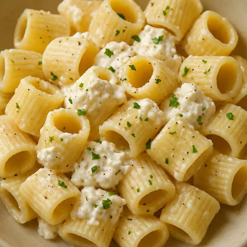 Mezze Maniche mit Ricotta