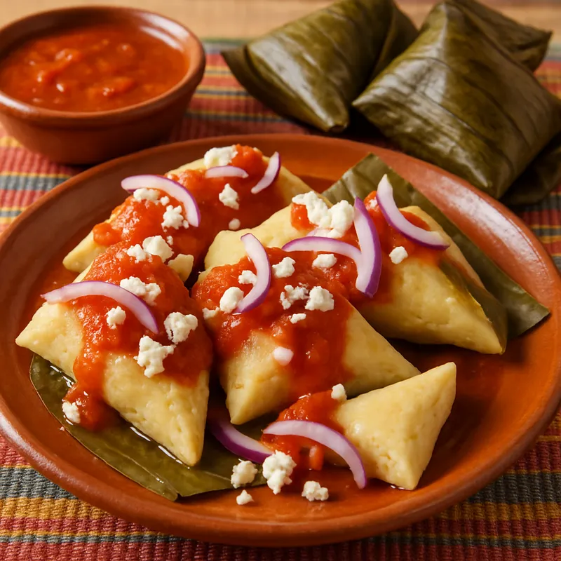 Michoacán Corundas (Traditionelle mexikanische Maistamales)