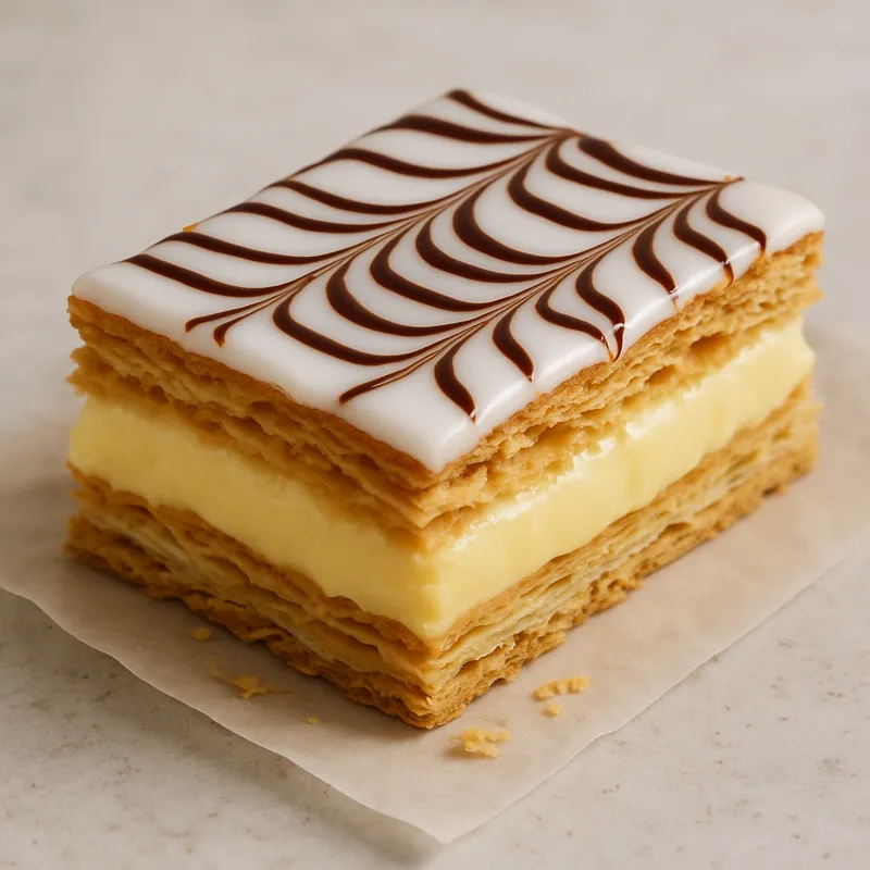 Millefeuille (Mille-feuille, Französischer Vanilleschnitt)