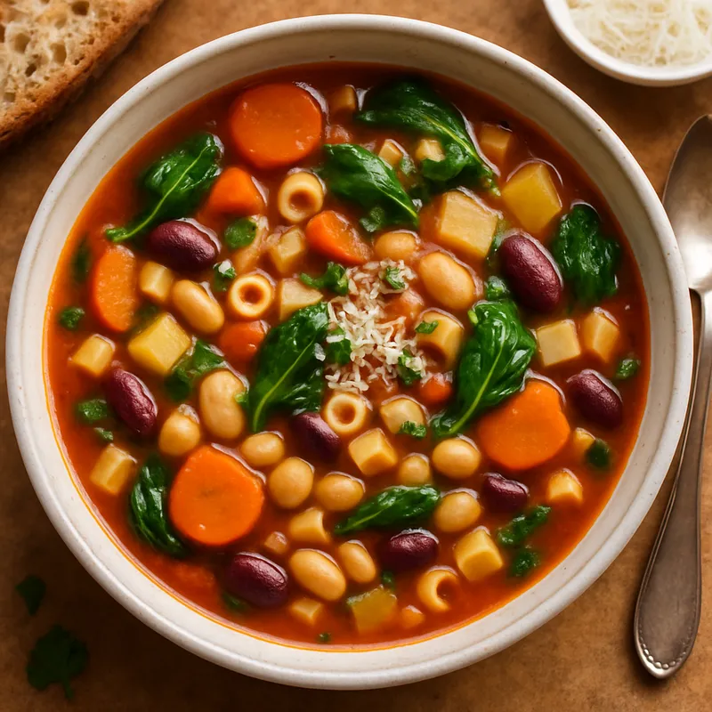 Minestrone (Italienische Gemüsesuppe)
