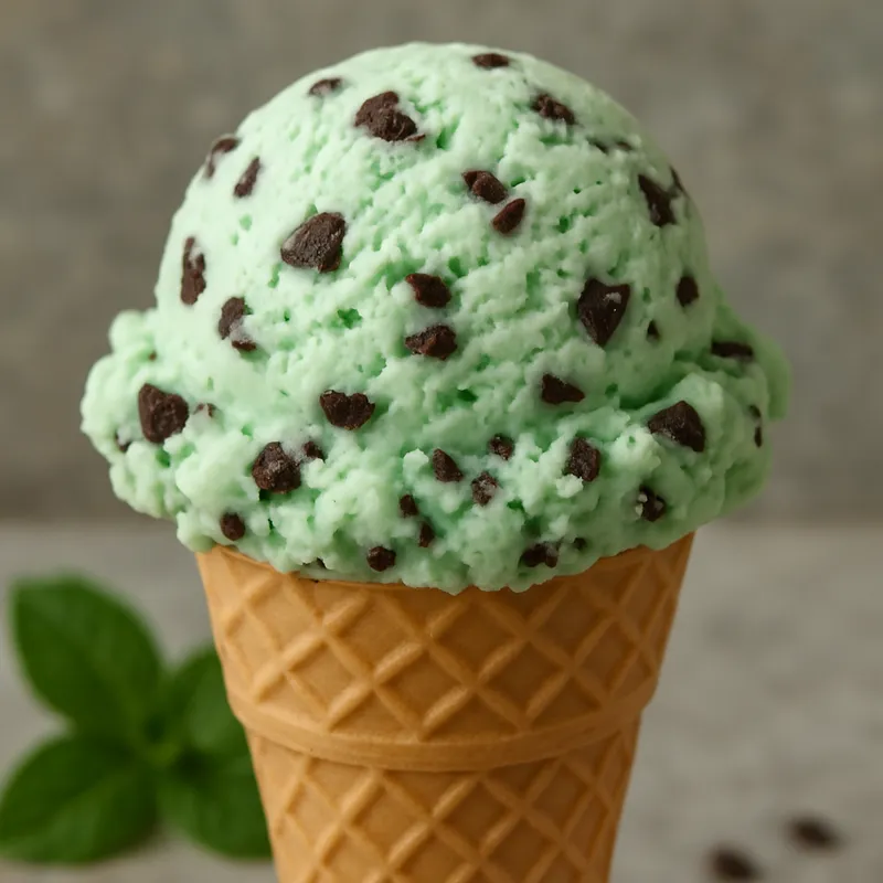 Minz-Schokoladensplitter-Eis