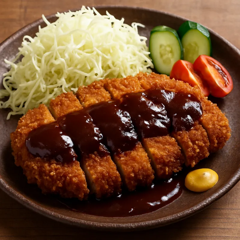 Miso Katsu (Schweineschnitzel nach Nagoya-Art mit Miso-Sauce)