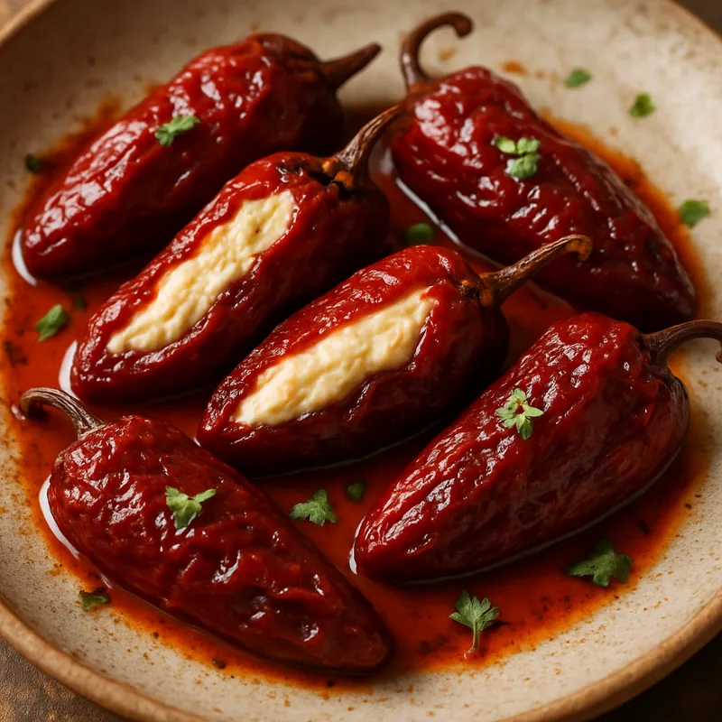 Mit Käse gefüllte Chipotle-Chilis