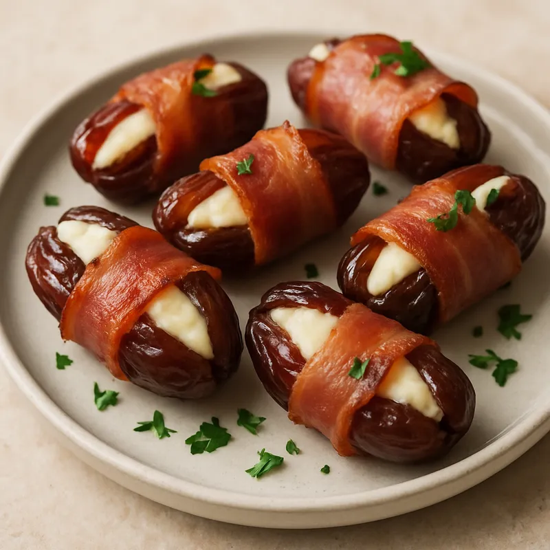 Mit Käse gefüllte Datteln