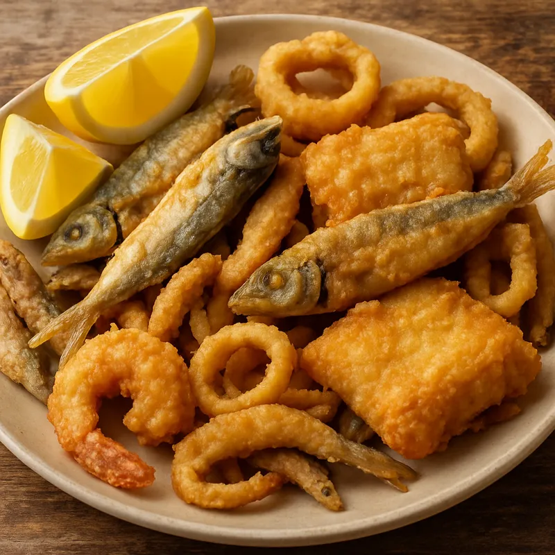 Gemischter gebratener Fisch