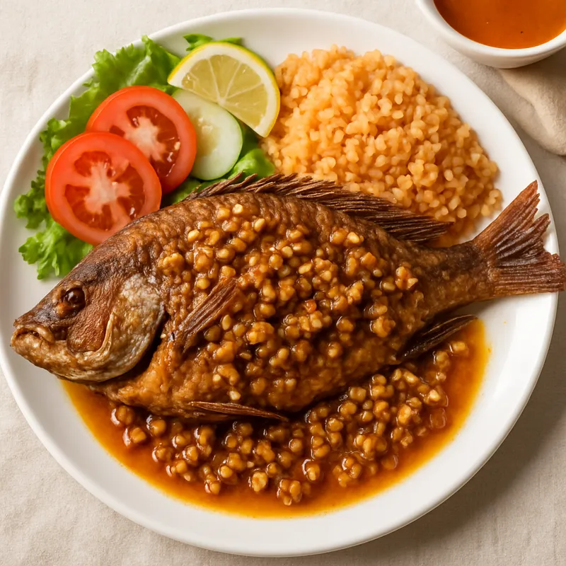 Mojarra mit Knoblauchsauce (Mojarra Al Mojo De Ajo)
