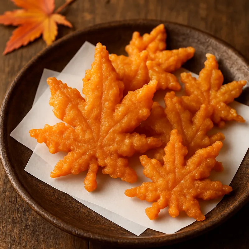 Momiji Tempura (Frittierte Ahornblätter)