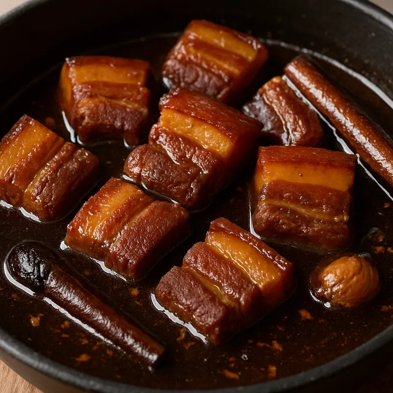 Moo Hong (Geschmorter Schweinebauch aus Südthailand)
