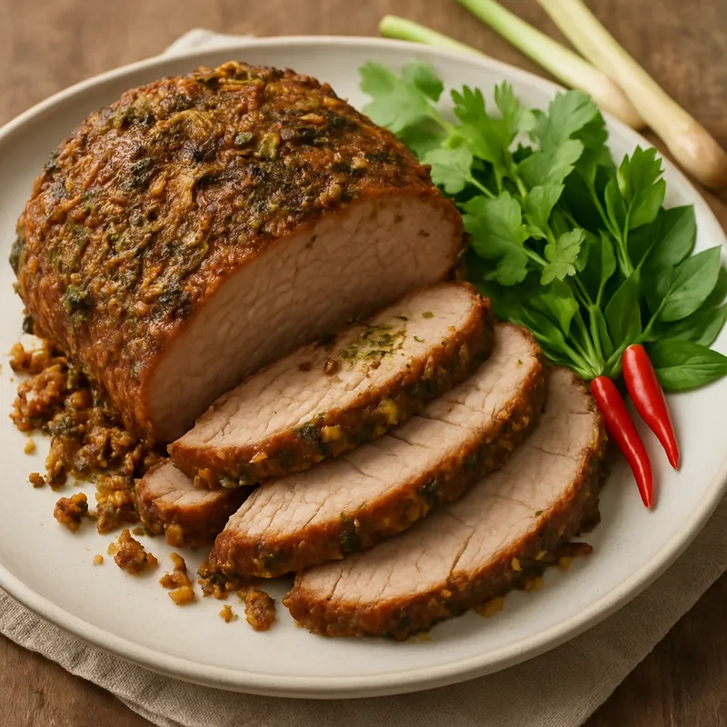 Moo Op – Gebackener Schweinebauch mit thailändischen Kräutern