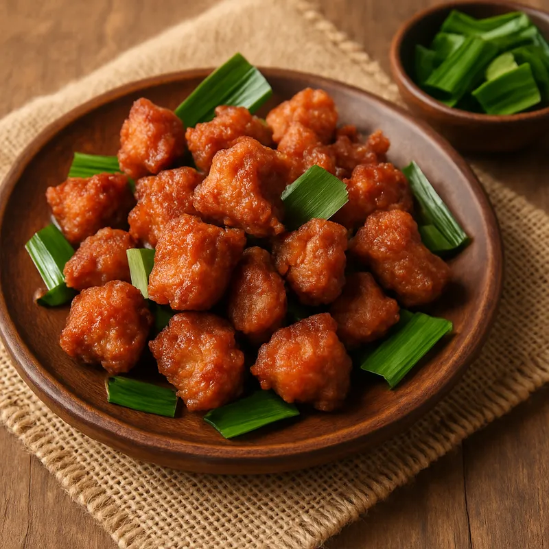 Moo Thod Sai Tan (Frittierter nordthailändischer Schweinefleisch-Snack)
