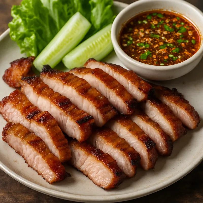 Moo Yang (Gegrillter Schweinenacken)