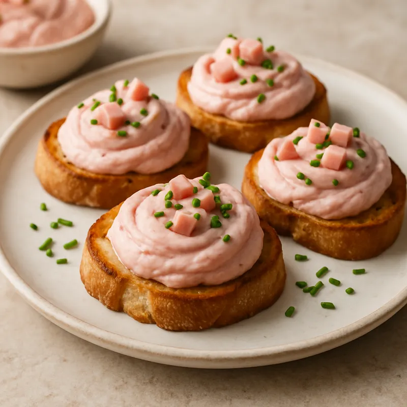 Mortadella-Mousse-Crostini
