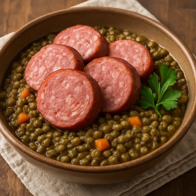 Morteau-Wurst mit Linsen