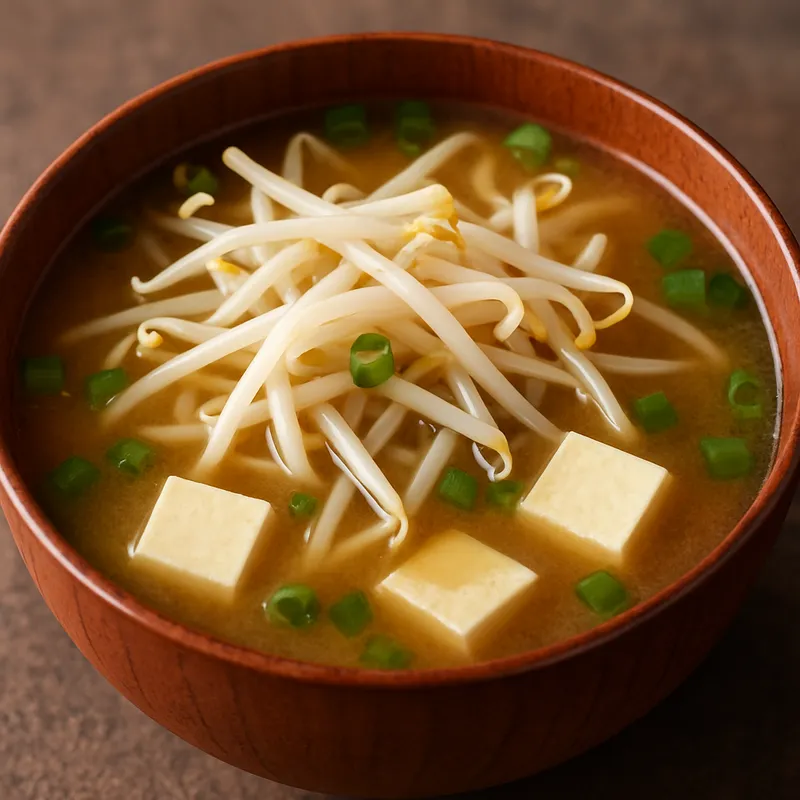 Moyashi Misosuppe (Bohnenkeimlings-Misosuppe)