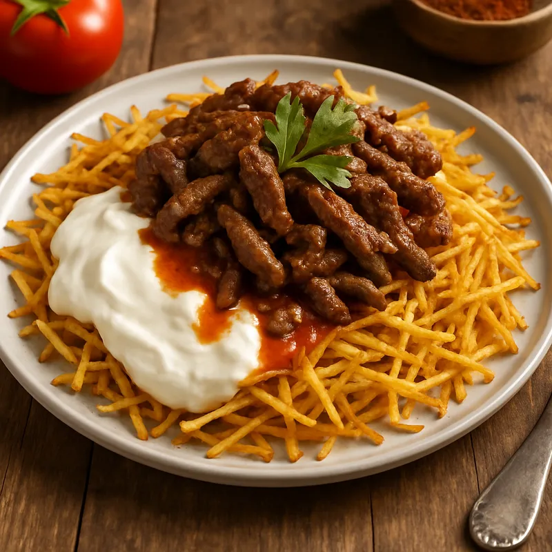 Muğla çökertme Kebabı (Muğla Crispy Potato Meat)