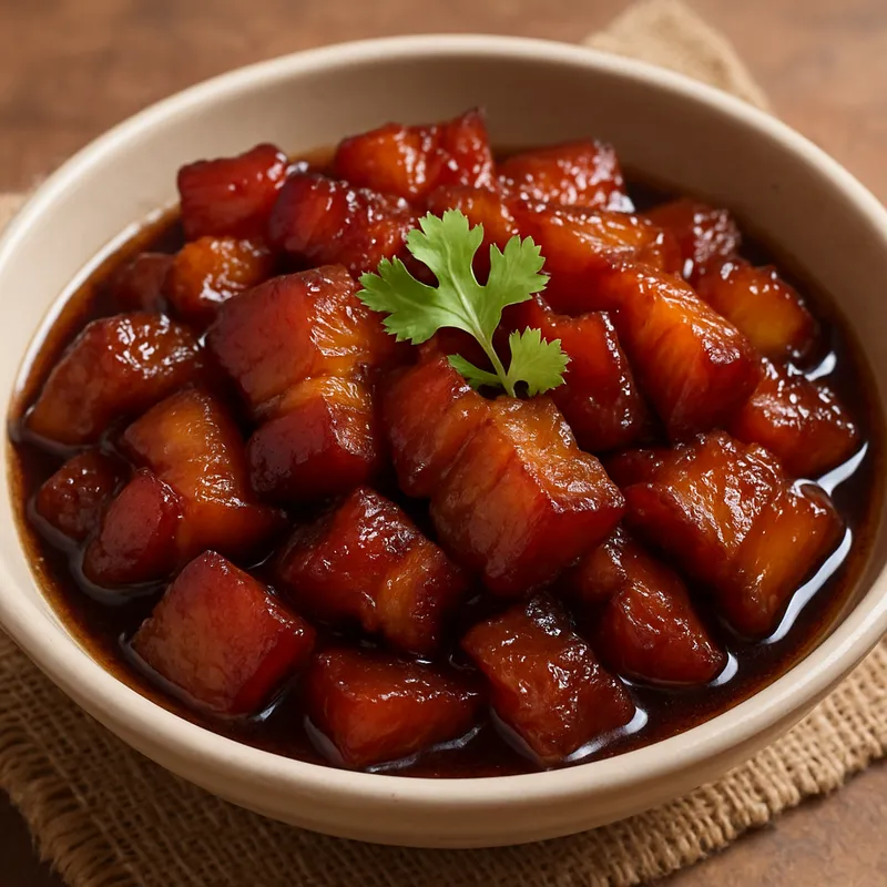 Mu Waan (Karamellisiertes süßes Schweinefleisch)