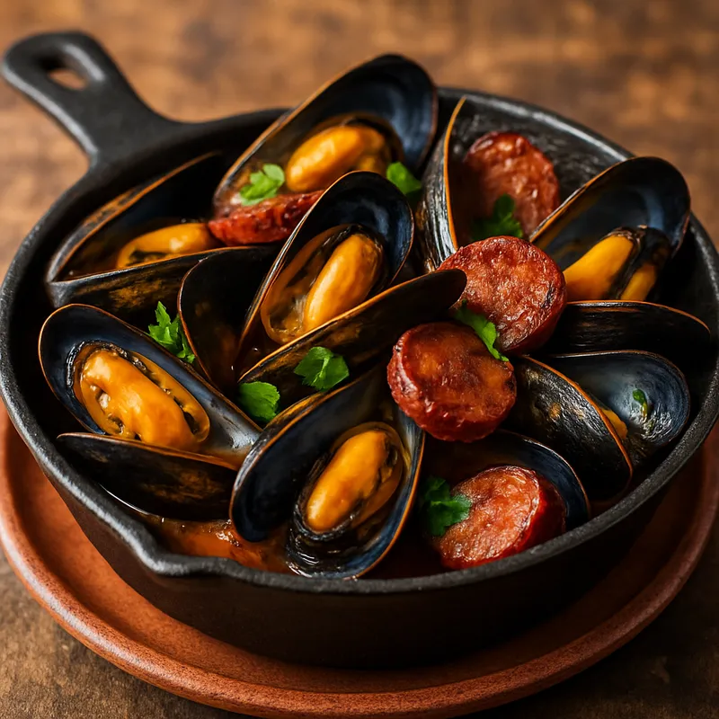 Muscheln mit Chouriço
