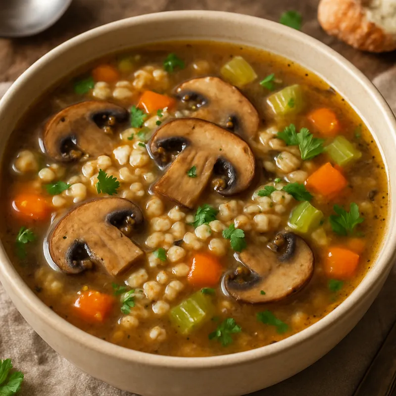 Pilz-Gersten-Suppe