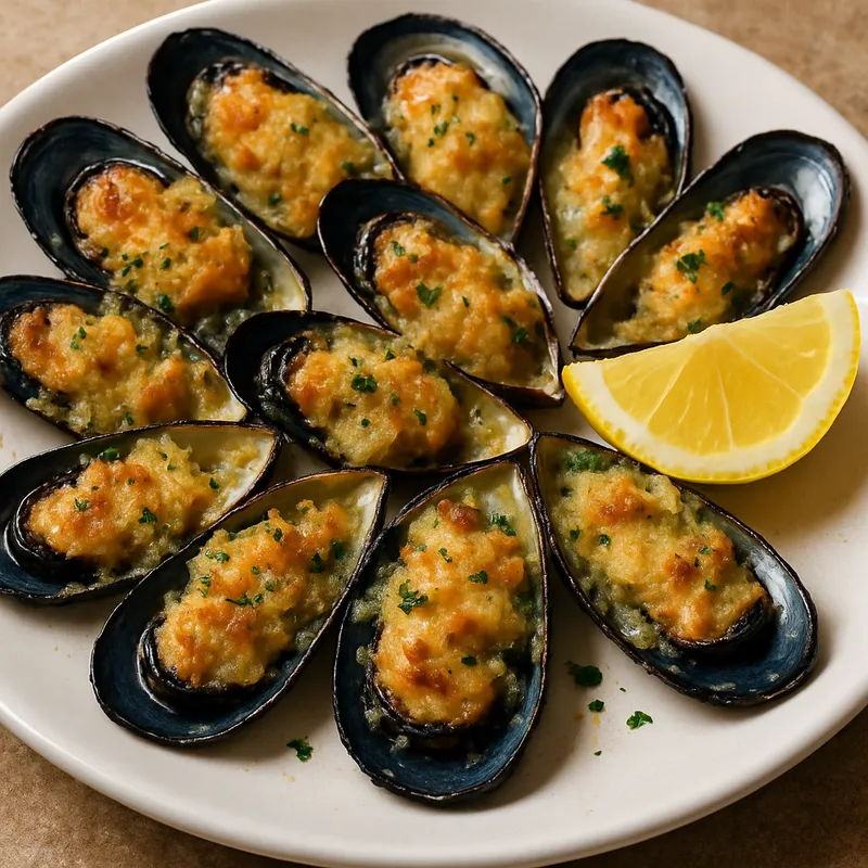 Muscheln au Gratin