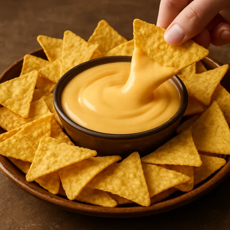 Nachos mit Queso (Käsedip)