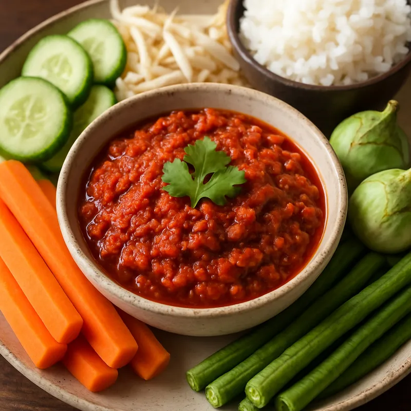 Nam Prik Dang (Südthailändischer roter Chili-Dip)