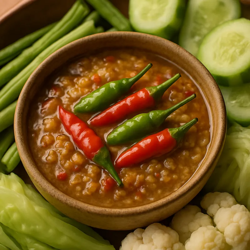 Nam Prik Hua Dong (Eingelegte Kopfchili-Dip)
