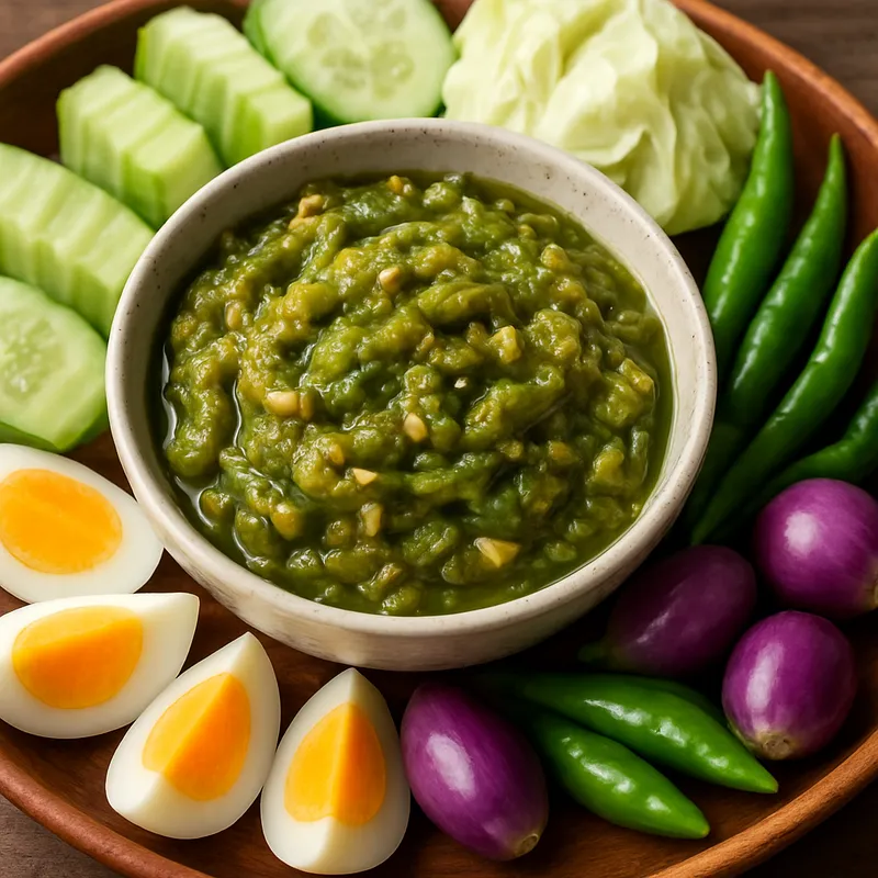 Nam Prik Num (Nordthailändischer grüner Chili-Dip)