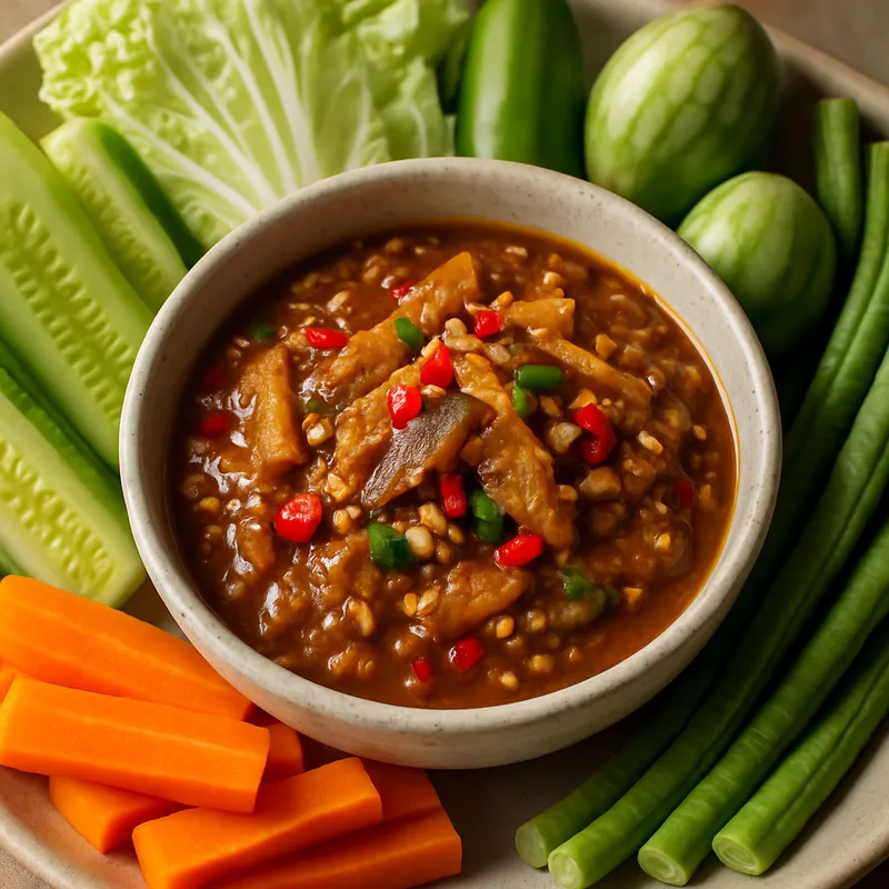 Nam Prik Pla Kem (Gesalzener Fisch-Chili-Dip)
