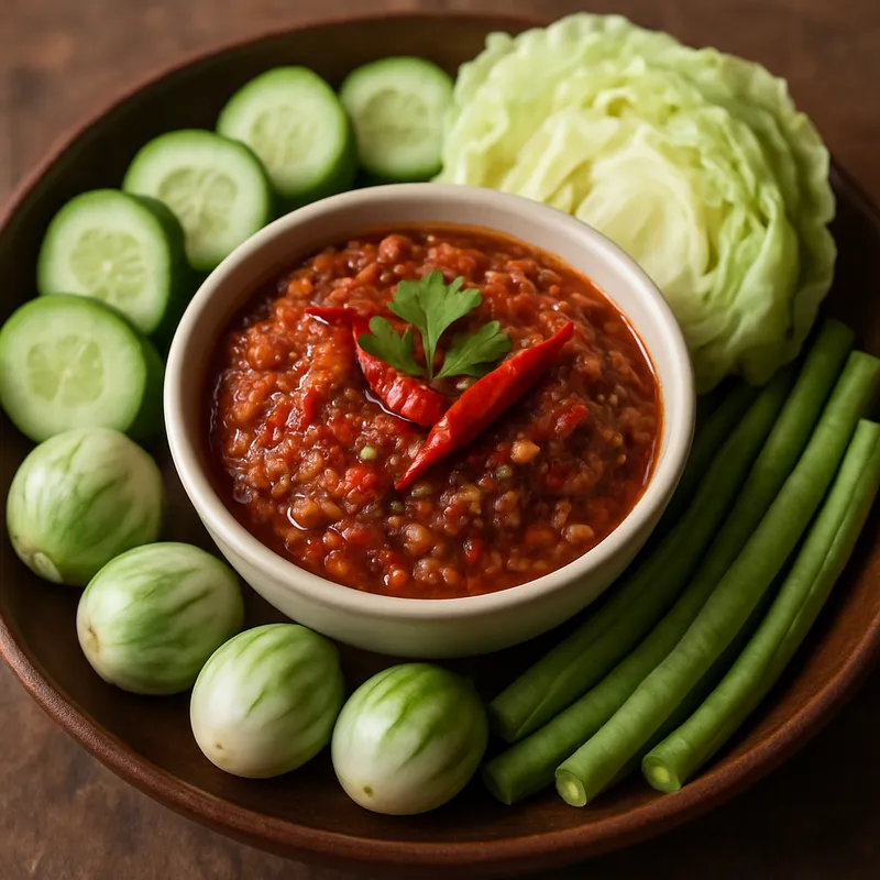 Nam Prik Ta Daeng (Rotes Chili-Dip)