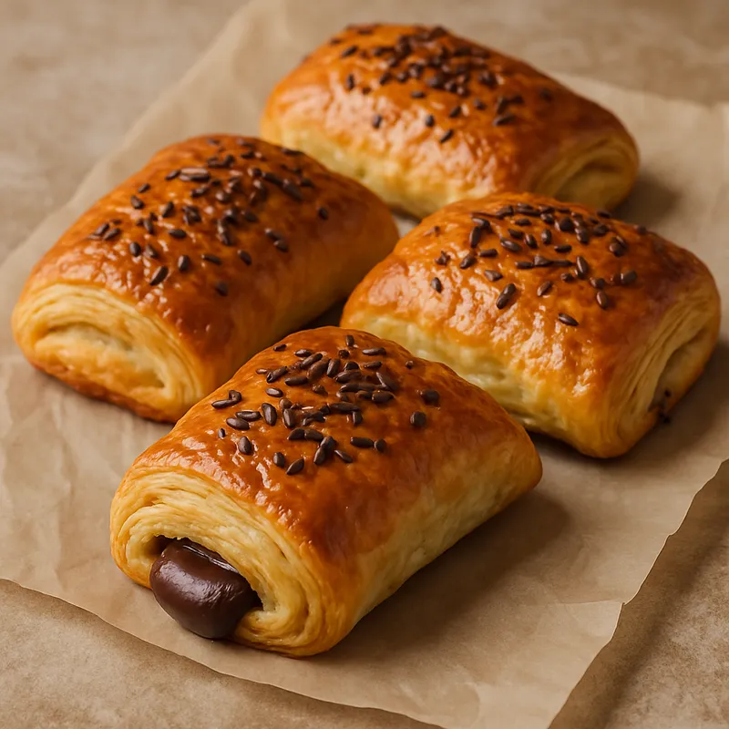 Napolitanas de Chocolate (Schokoladencroissants)