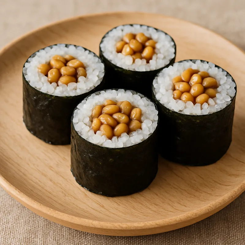 Natto Maki (Fermentierte Sojabohnen-Rolle)