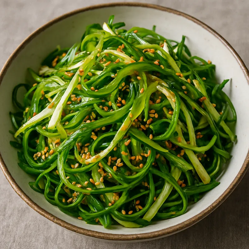 Negi-Salat (Frühlingszwiebelsalat)
