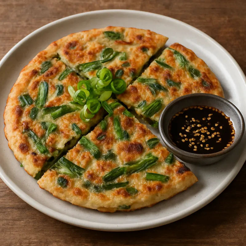 Negiyaki (Frühlingszwiebel-Pfannkuchen)