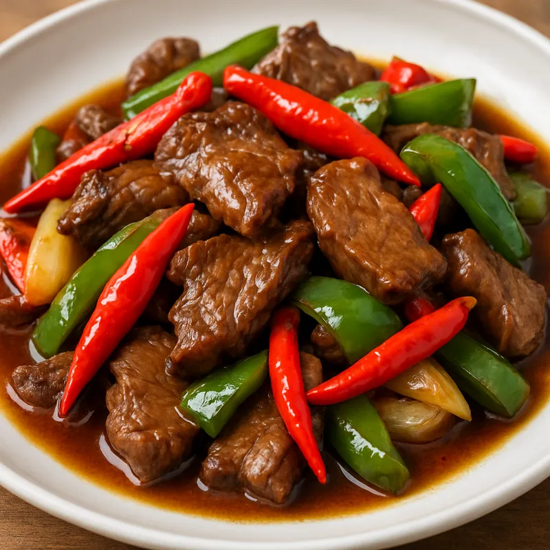 Neua Pad Prik (Rindfleisch mit Chili)