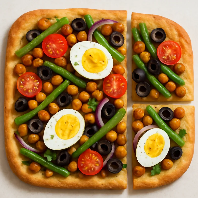 Niçoise Kichererbsen-Fladenbrot