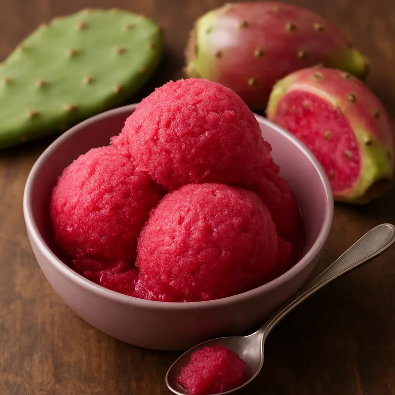 Nieve De Tuna (Kaktusfeigen-Sorbet)