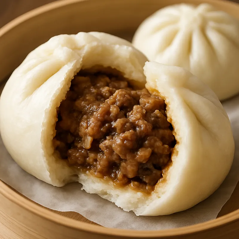 Nikuman (Gedämpfte Fleischbrötchen)