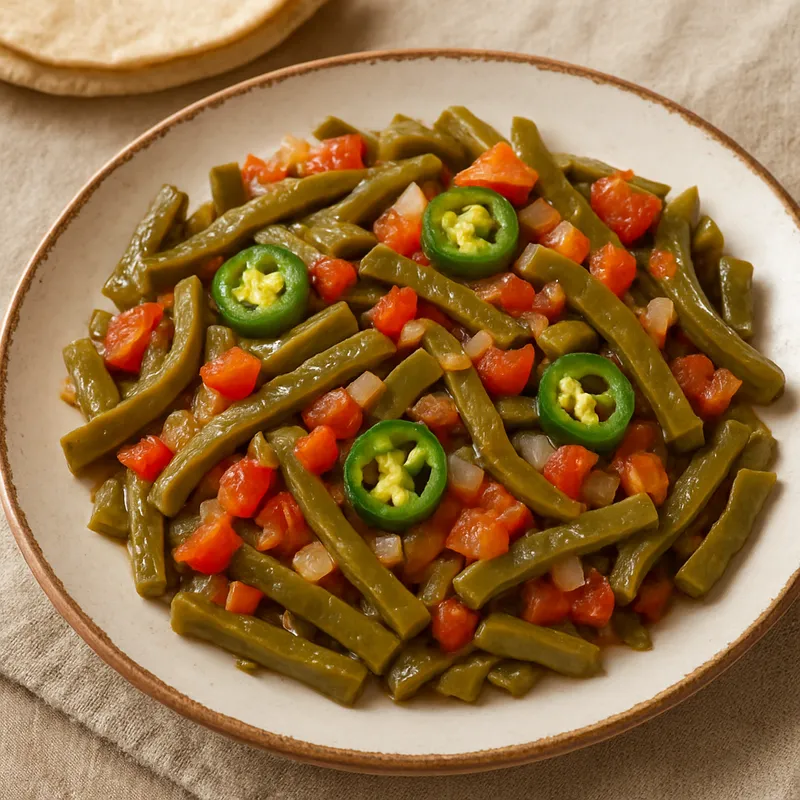 Nopales a la Mexicana (Gebratene Kakteenblätter)