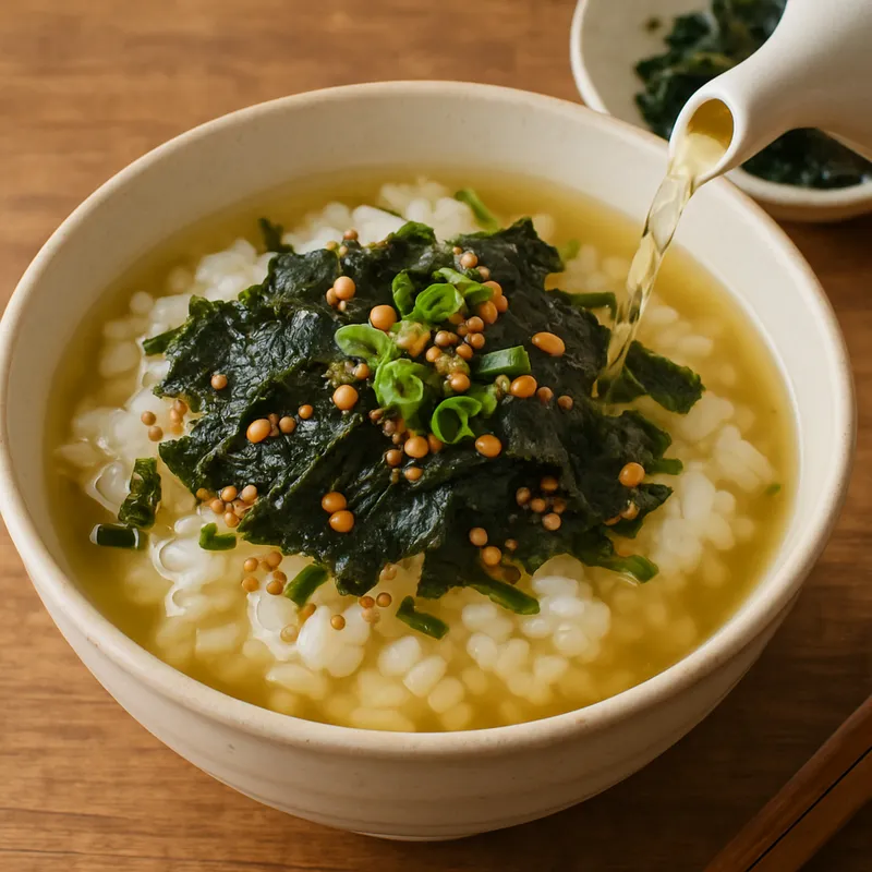 Nori Chazuke (Grüntee-Reis mit Meeresalgen)