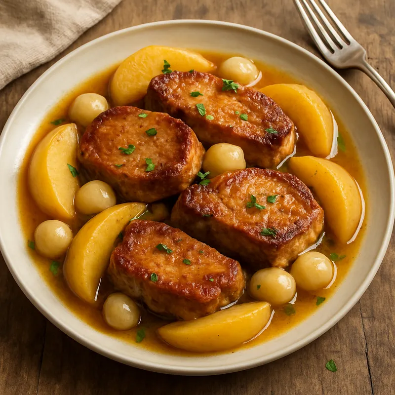 Schweinefleisch nach Normandischer Art