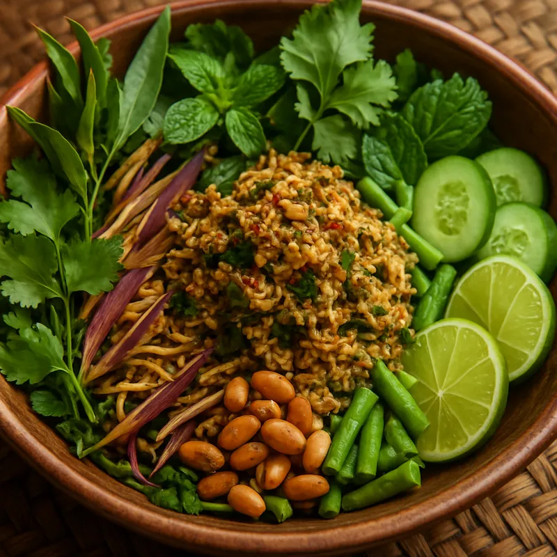 Nordthailändischer Kräuter-Gemüsesalat