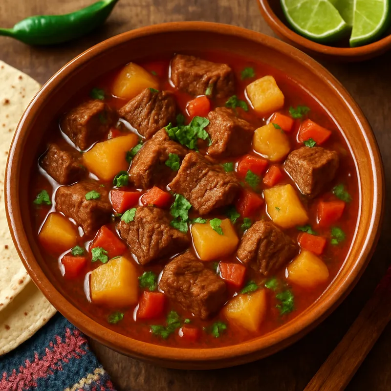 Nuevo León Cortadillo (Mexikanischer Rindereintopf)