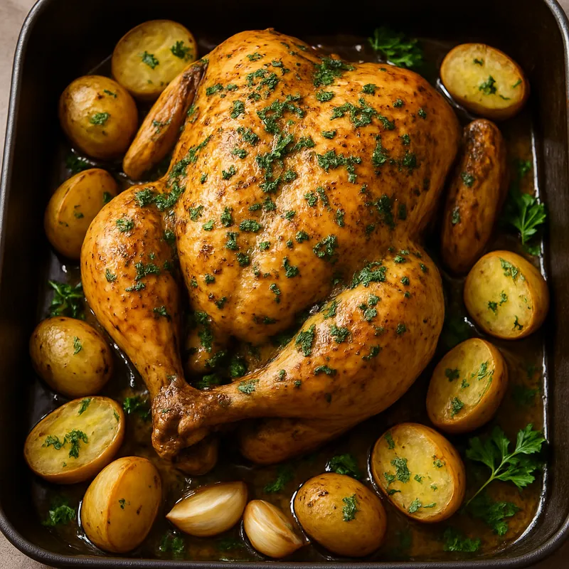 Ofenhähnchen mit Kräutern