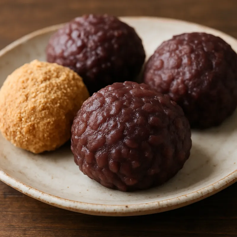 Ohagi (Süße Reisbällchen mit Bohnenpaste)