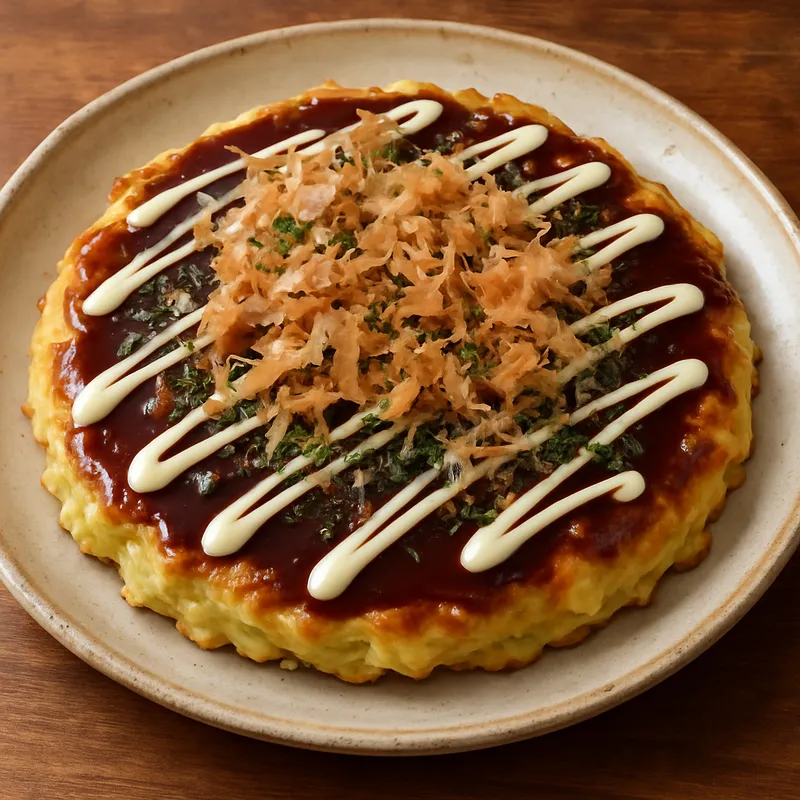 Okonomiyaki (Herzhafter Pfannkuchen)