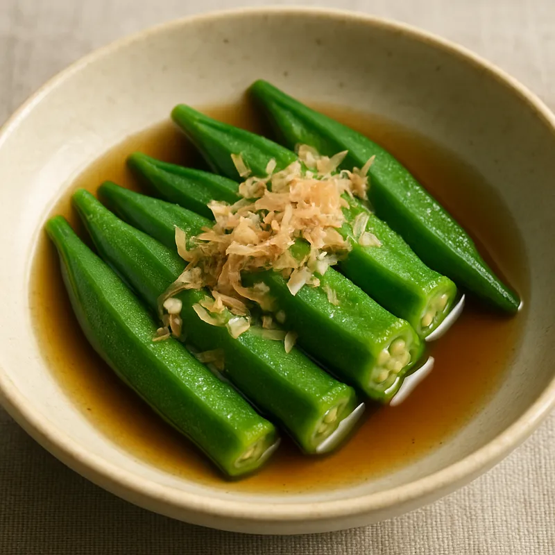 Okra in Dashi (Okura No Ohitashi)