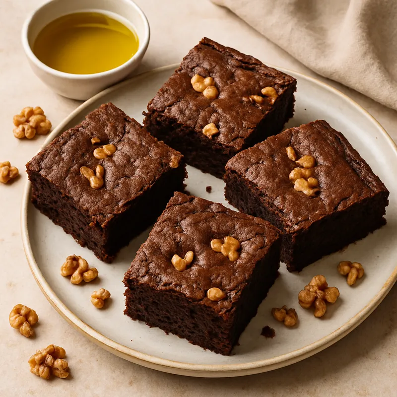 Brownies mit Olivenöl auf griechische Art