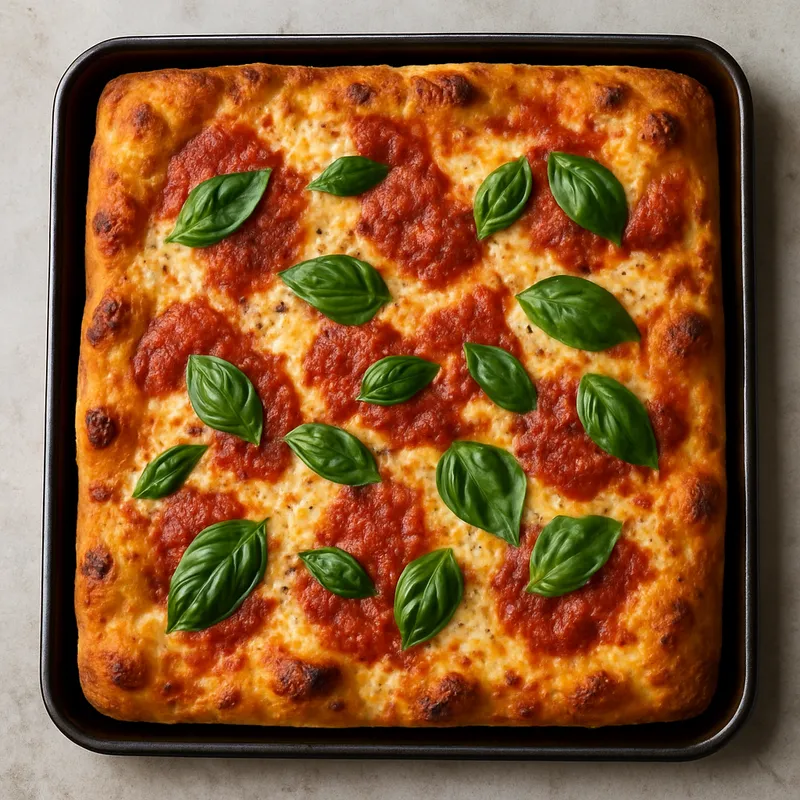 Omas quadratische Pizza