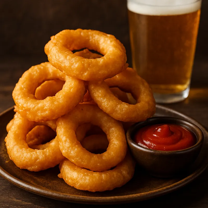 Zwiebelringe im Bierteig
